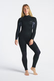 C Skins Womens Surflite 5/4 Back Zip Wetsuit Black/Grey - Second Skin Surfshop