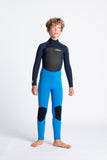 C Skins Junior 5/4/3 Legend Back Zip Wetsuit Navy/Cyan - Second Skin Surfshop