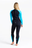 C Skins Womens Surflite 3/2 Wetsuit Black/Turquoise - Second Skin Surfshop