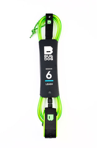 Bulldog 9'0 Surfboard Leash Lime