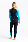 C Skins Womens Surflite 3/2 Wetsuit Black/Turquoise