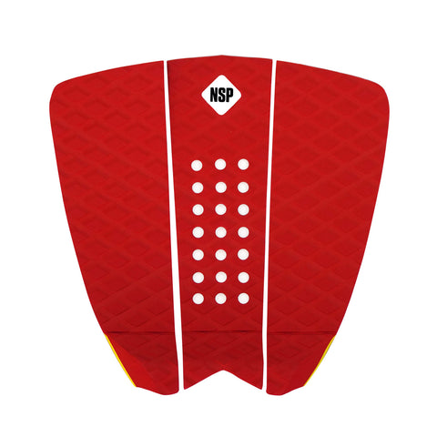 NSP 3 Piece Recycled Traction Tail Pad - Red - Second Skin Surfshop