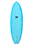 NSP 6'8 Protech Fish Blue Surfboard - CLICK & COLLECT - Second Skin Surfshop